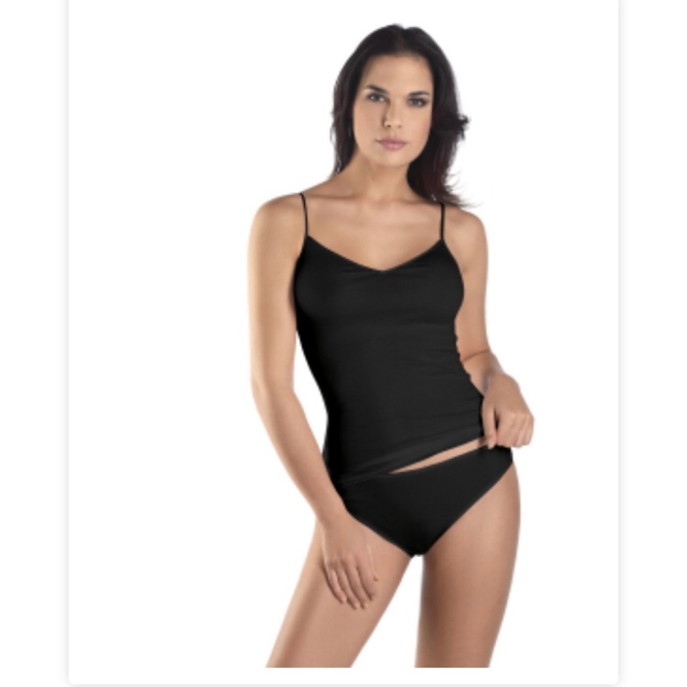 NWOT - HANRO Cotton Seamless Black Cami